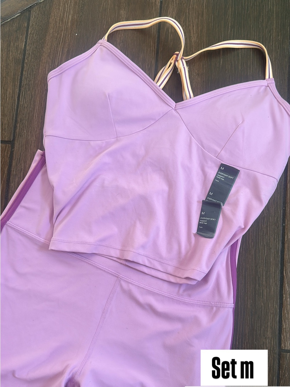 all in motion Lavender/Purple Bike Shorts Set